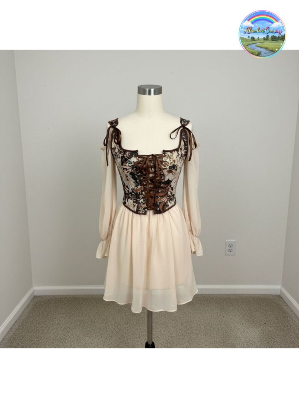 Renaissance Corset Top Lace Up Overbust Bustier Waist Cincher